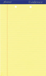 Ampad Notepad, 8.5" x 14", Wide Ruled, Canary, 50 Sheets/Pad, 12 Pads/Pack (20-233)