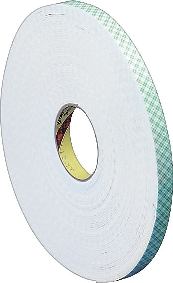 Scotch Double Sided Tape, White, 3/8" x  36 yrds (4016)