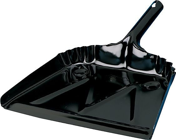 Impact Heavy Duty 12" W Dust Pan, Metal, Black (4212)
