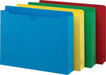 Smead 10% Recycled Reinforced File Jacket, 2" Expansion, Letter Size, Assorted, 50/Box (75673)