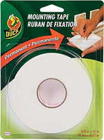 Duck Permanent Foam Mounting Tape, White, 3/4" x 15'