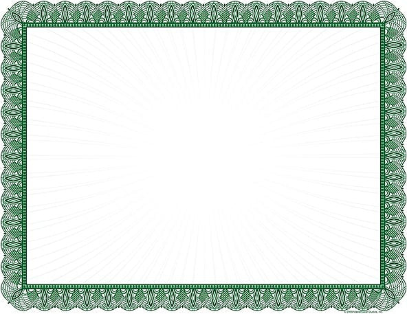 Great Papers Achievement Certificates, 8.5" x 11", Green/White, 100 Certificates/Pack (961036S)