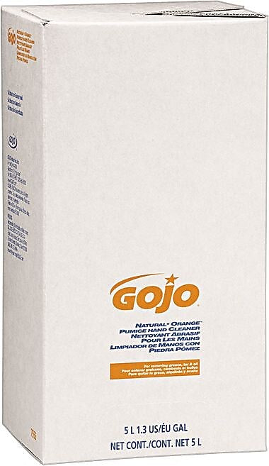 GOJO Natural Orange Liquid Hand Soap Refill for PRO TDX Dispenser, Orange Citrus Scent, 5000 ml., 2/Carton (7556-02)