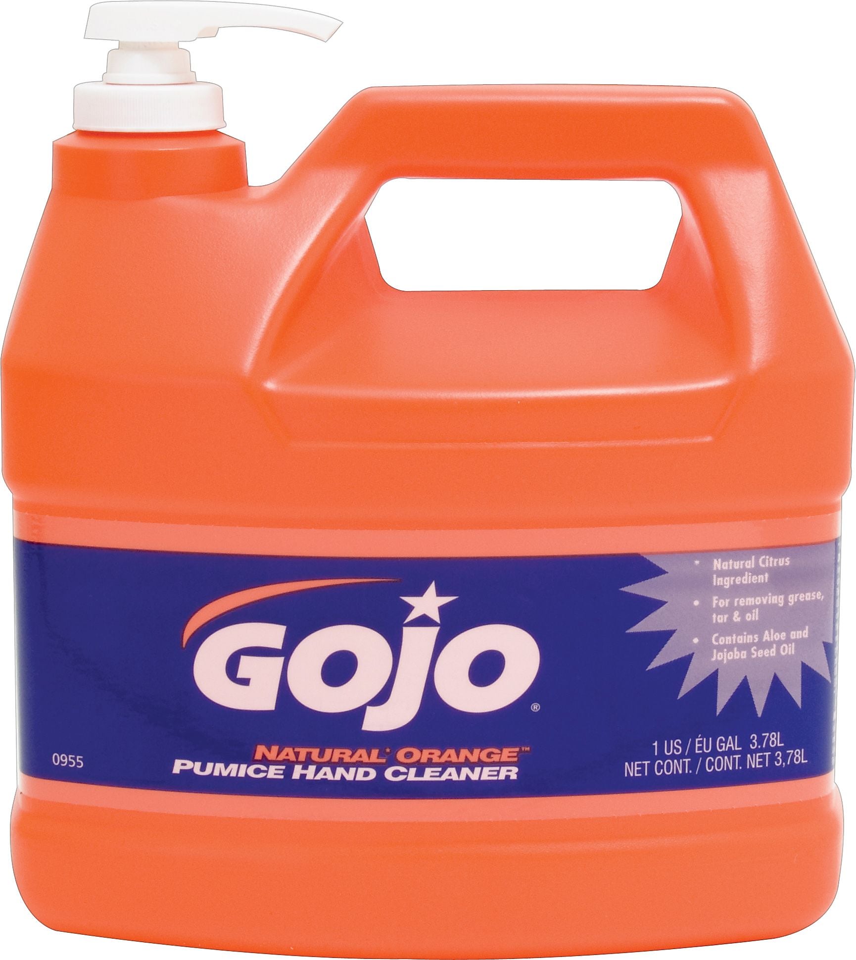 GOJO Natural Orange Liquid Hand Soap, Orange Citrus Scent, 128 oz. (0955-04)