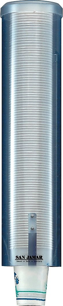 San Jamar Beverage Cup Dispenser, Transparent Blue (SANC3260TBL)