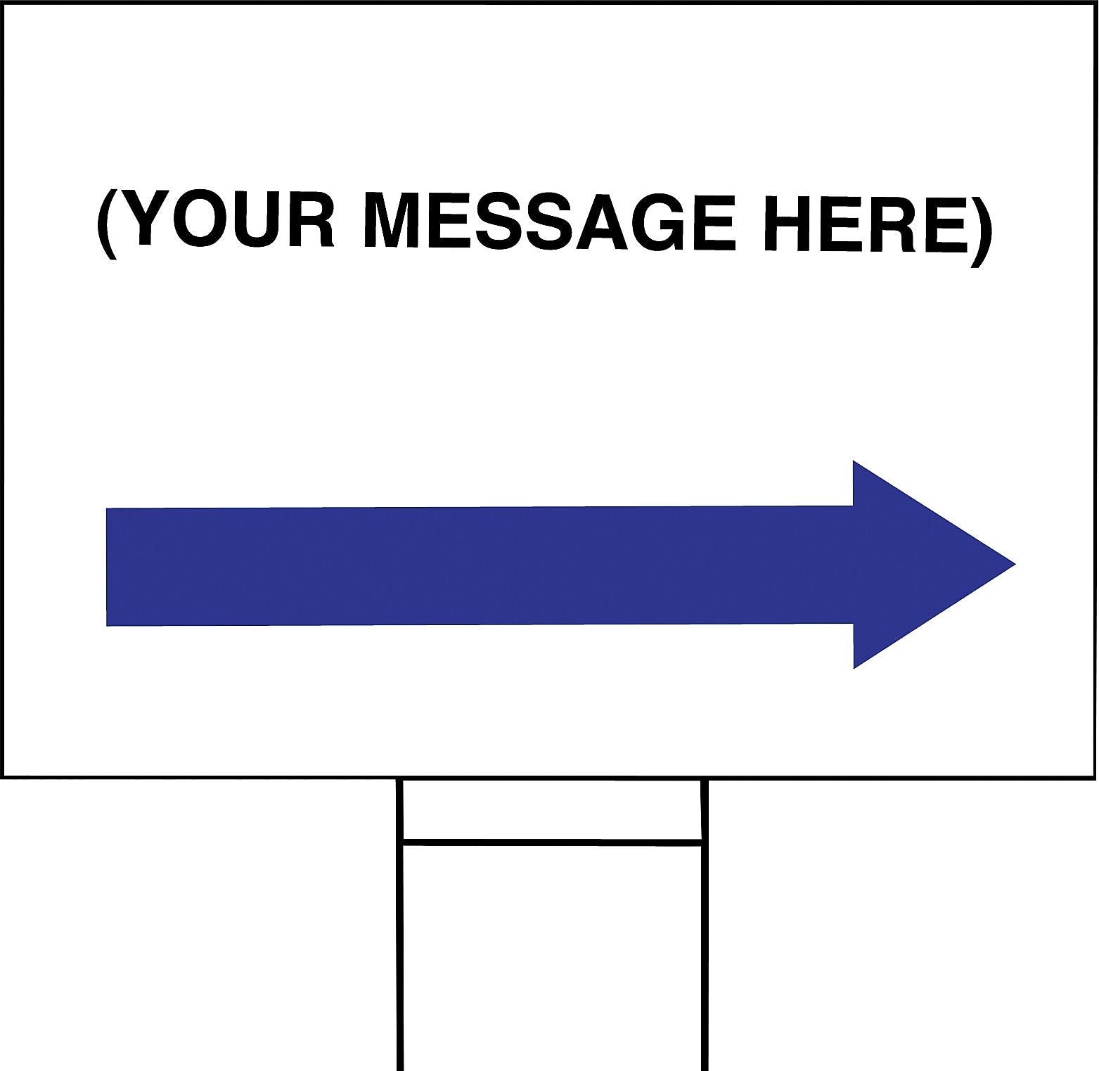 Cosco 15" x 19" Promotional Sign with Directional Arrows, White (098055)