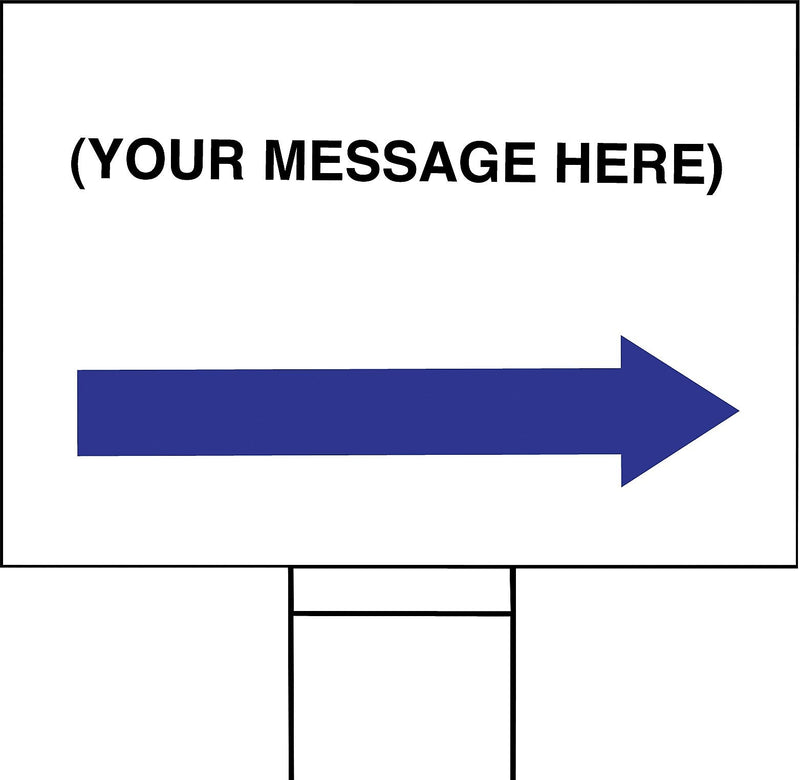 Cosco 15" x 19" Promotional Sign with Directional Arrows, White (098055)