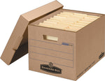 Bankers Box Heavy-Duty Corrugated File Storage Boxes, Lift-Off Lid, Letter/Legal Size, Kraft, 25/Carton (7150001)