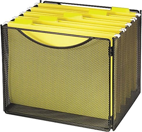 Safco Onyx™ Desktop Box File,  Black,  10"H x 12 1/2"W x 11"D