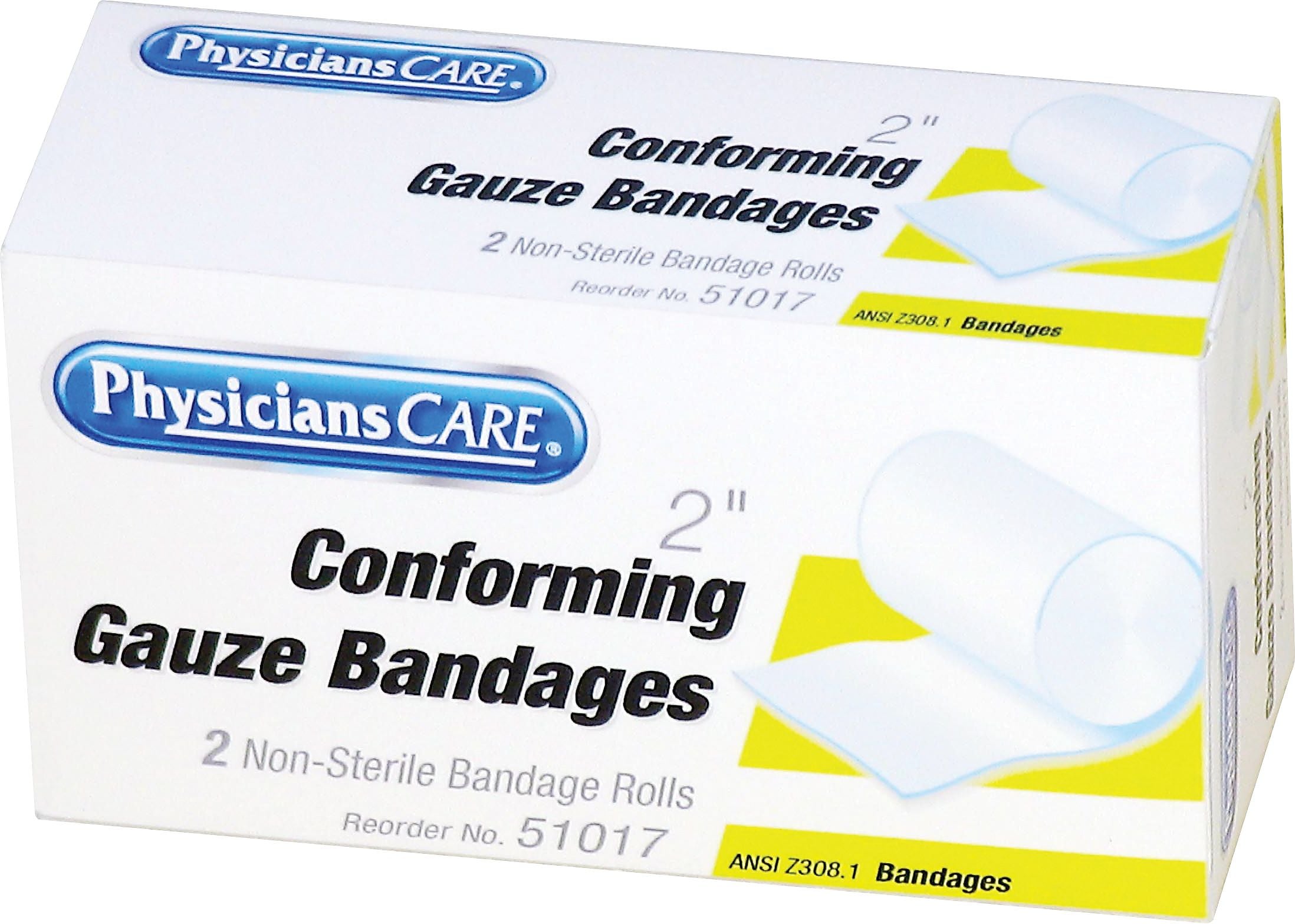 PhysiciansCare Gauze, 2" Non-Sterile Roll, 2/Box (51017)