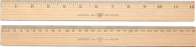 Westcott® Metric Ruler with Metal Edge, 12"