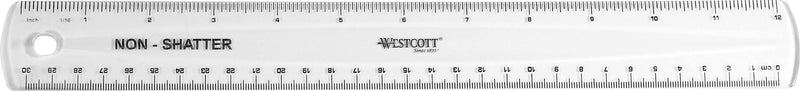 Westcott® 12" Shatterproof Plastic Ruler
