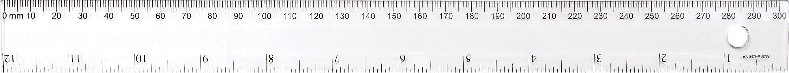 Westcott 12" Plastic Standard Ruler, Transparent (45012)