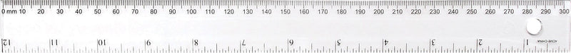 Westcott 12" Plastic Standard Ruler, Transparent (45012)