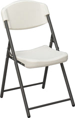 Iceberg Rough 'N Ready Plastic Folding Chairs, Platinum Granite, 4/Carton (64033)