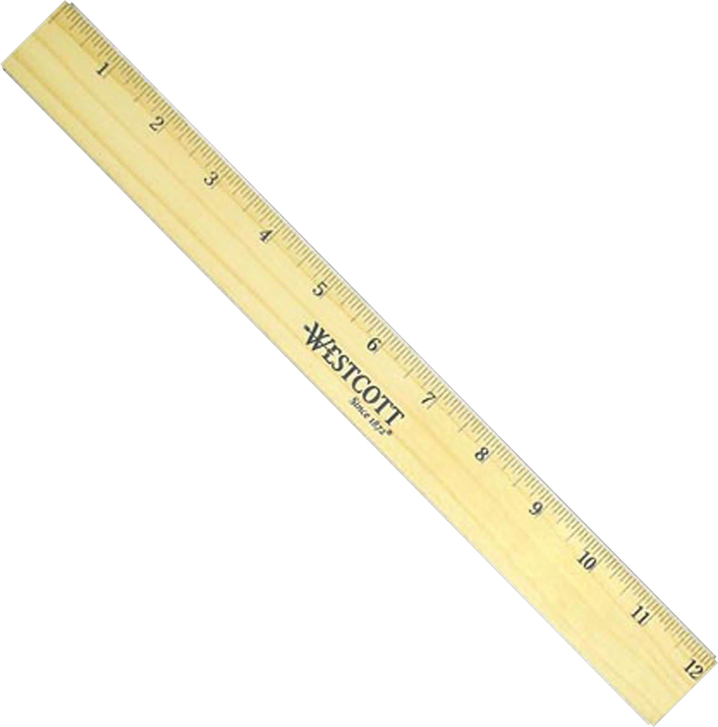Westcott 12" Wooden Standard Ruler, Brown (05221)