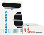 Heritage Bag Reprime Can Liners, Prime Resin, 33 x 44, 0.9 mils, Black, 100/Ct