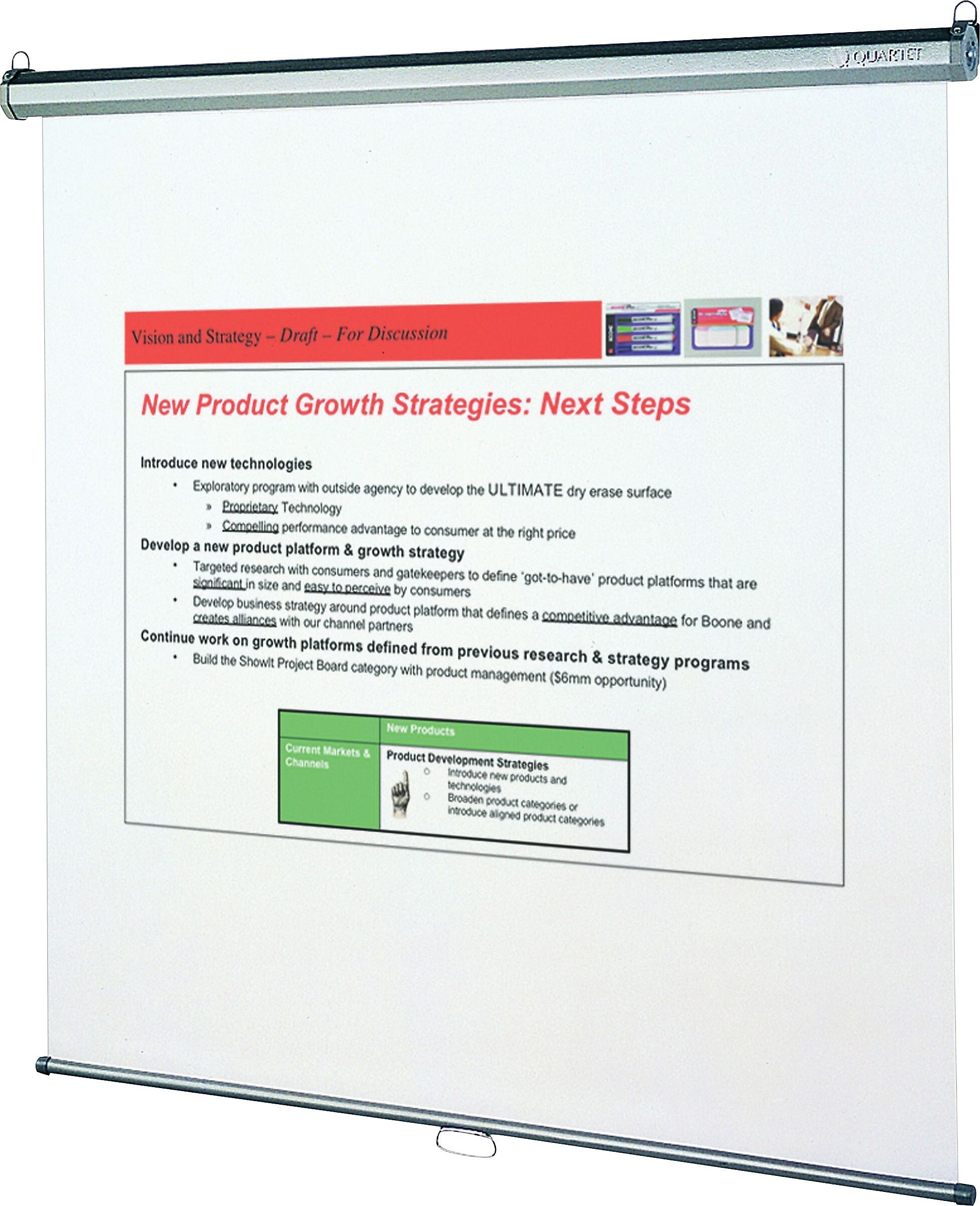 Quartet 136" Manual Tripod Projector Screen, White (696S)