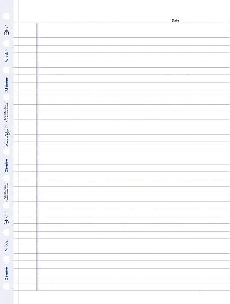 Blueline MiracleBind College Ruled Filler Paper, 9.07" x 11", 50 Sheets/Pack (AFR11050R)