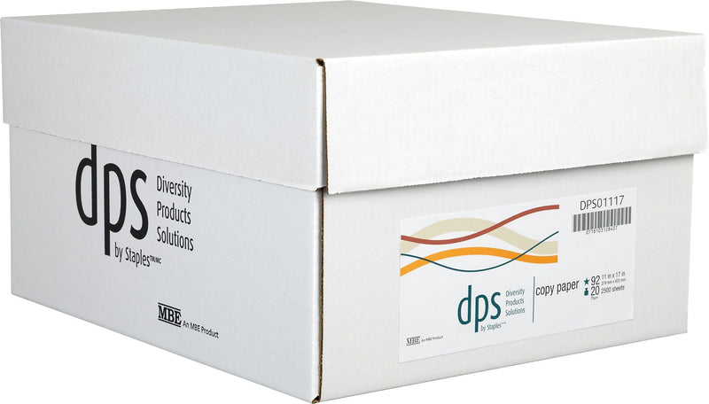 DPS by Staples 11" x 17" Multipurpose Paper, 20 lbs., 92 Brightness, 2500/Carton (DPS01117)