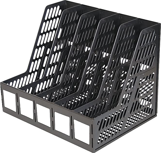 Advantus Literature File,  Five Slots,   Black,  10 1/4"H x 13 1/4"W x 10"D