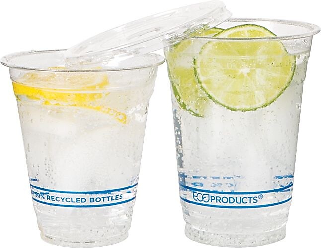 Eco-Products® Recycled Content Plastic Cold Cup , 9 oz. , Clear , 1000/Carton