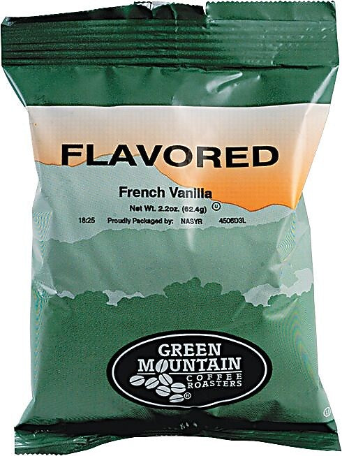 Green Mountain French Vanilla Ground Coffee Packs, 2.2 oz., Light Roast, 50/Carton (4732)