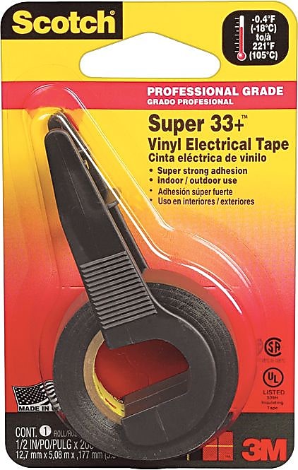 3M™ Scotch® Super 33+ Vinyl Electrical Tape; Black