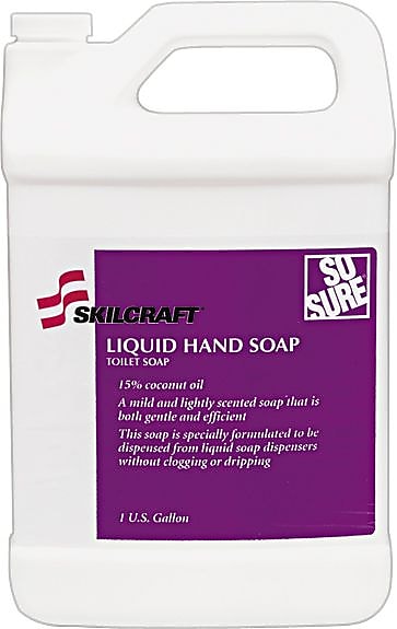 AbilityOne National Industries Liquid Hand Soap, Cashmere Scent, 1 Gallon (NSN2280598)