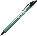 AbilityOne SKILCRAFT® Bio-Write Retractable Ballpoint Pen, Medium Point, Black Ink / Green Barrel, 12/Pk
