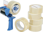 AbilityOne Package Sealing Tape with Dispenser, Clear, 3.1 mil, 2" x 55 Yards, 6/Pk