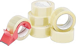 AbilityOne Package Sealing Tape with Dispenser, Clear, 1.9 mil, 2" x 55 Yards, 6/Pk