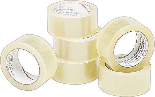AbilityOne Package Sealing Tape, 3.1 mil, Clear, 2" x 55 Yards, 6/Pk