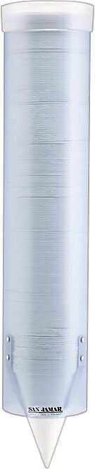 San Jamar Adjustable Frosted Water Cup Dispenser, Wall Mounted, Blue (SJMC3165FBL)