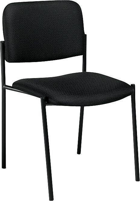 Offices To Go Fabric Armless Stacking Chair, Fabric, Black (OTG2748LQ10)