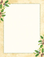 Great Papers! Holiday Stationery Falling Holly, 80/Pack (2015049)