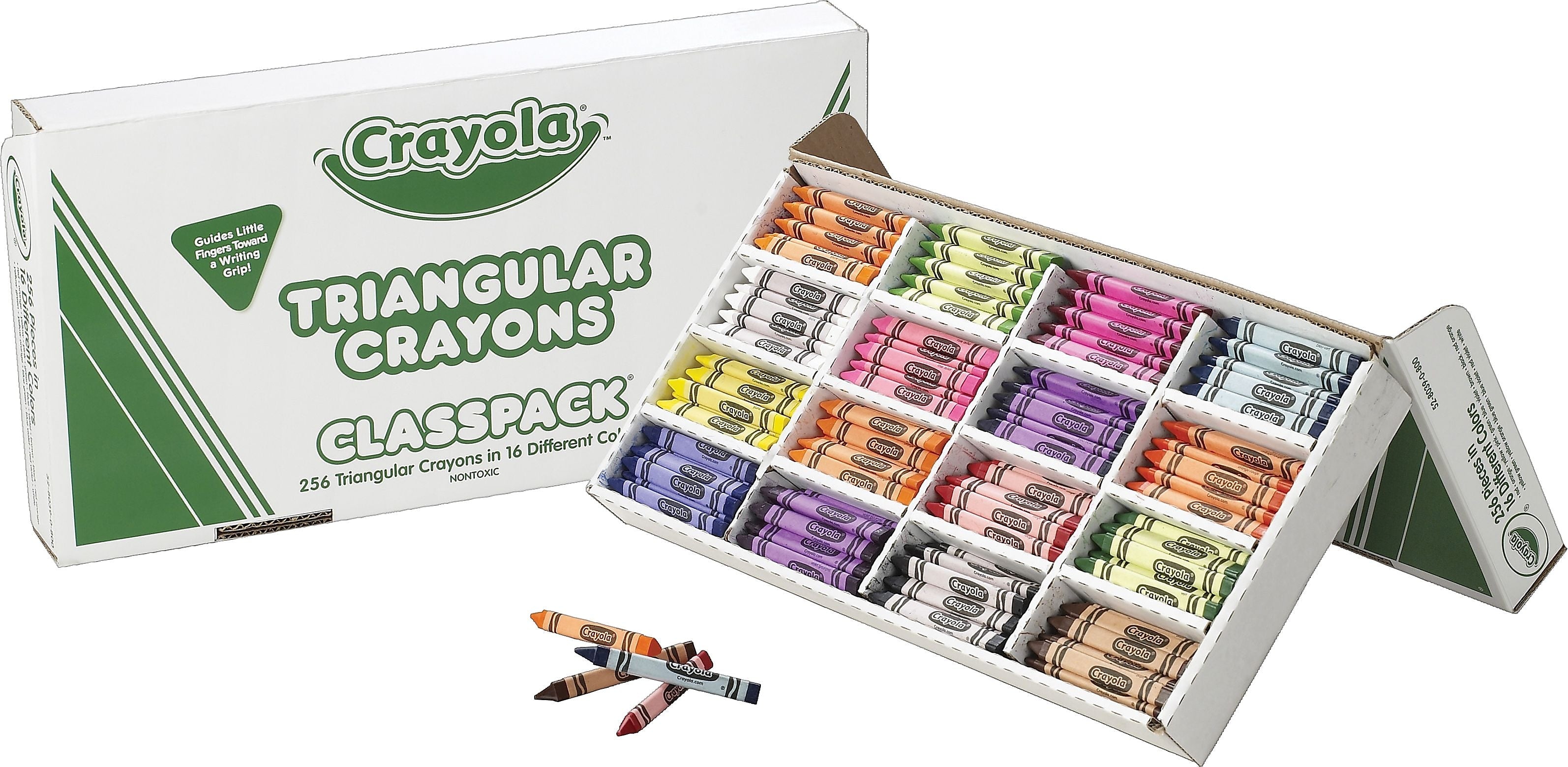 Binney & Smith Crayola® Triangle Crayons, Classpack, 256/Ct (52-8039)