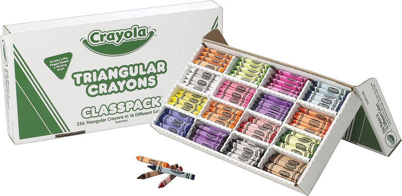 Binney & Smith Crayola® Triangle Crayons, Classpack, 256/Ct (52-8039)