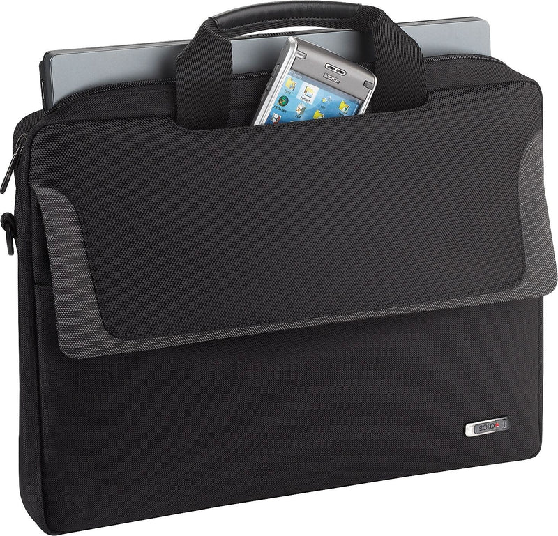 Solo New York Sterling Laptop Briefcase, Metallic Trim Polyester (CLA112-4)
