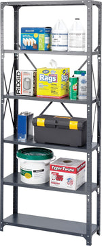 Safco Commercial 6-Shelf Metal Stand Alone, 36", Gray (6269)