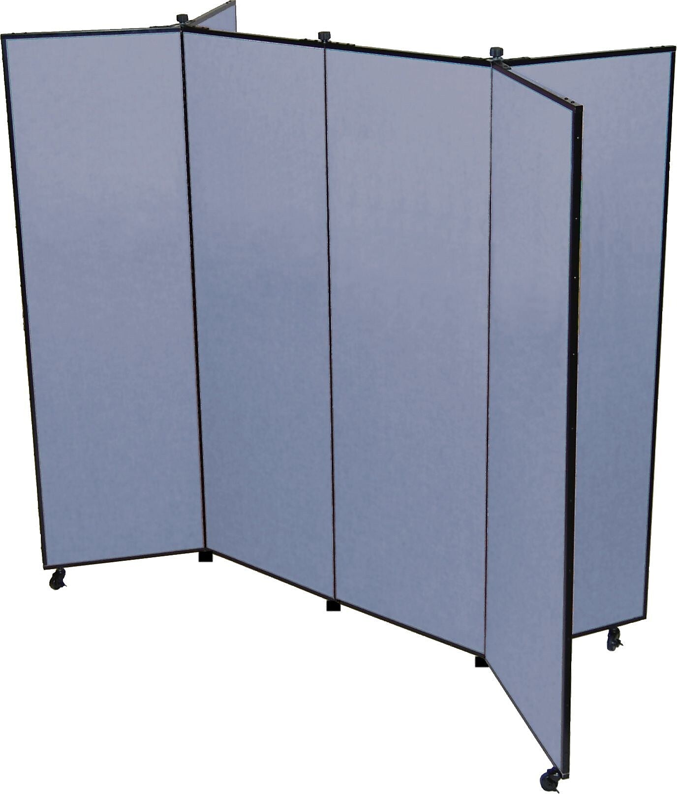 Screenflex Portable Display Tower, 6 Panels, Blue, 77"H x 72"W x 36"D