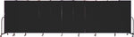 Screenflex Portable Room Dividers, 11 Panels, Charcoal Black, 6'H x 20'5"L