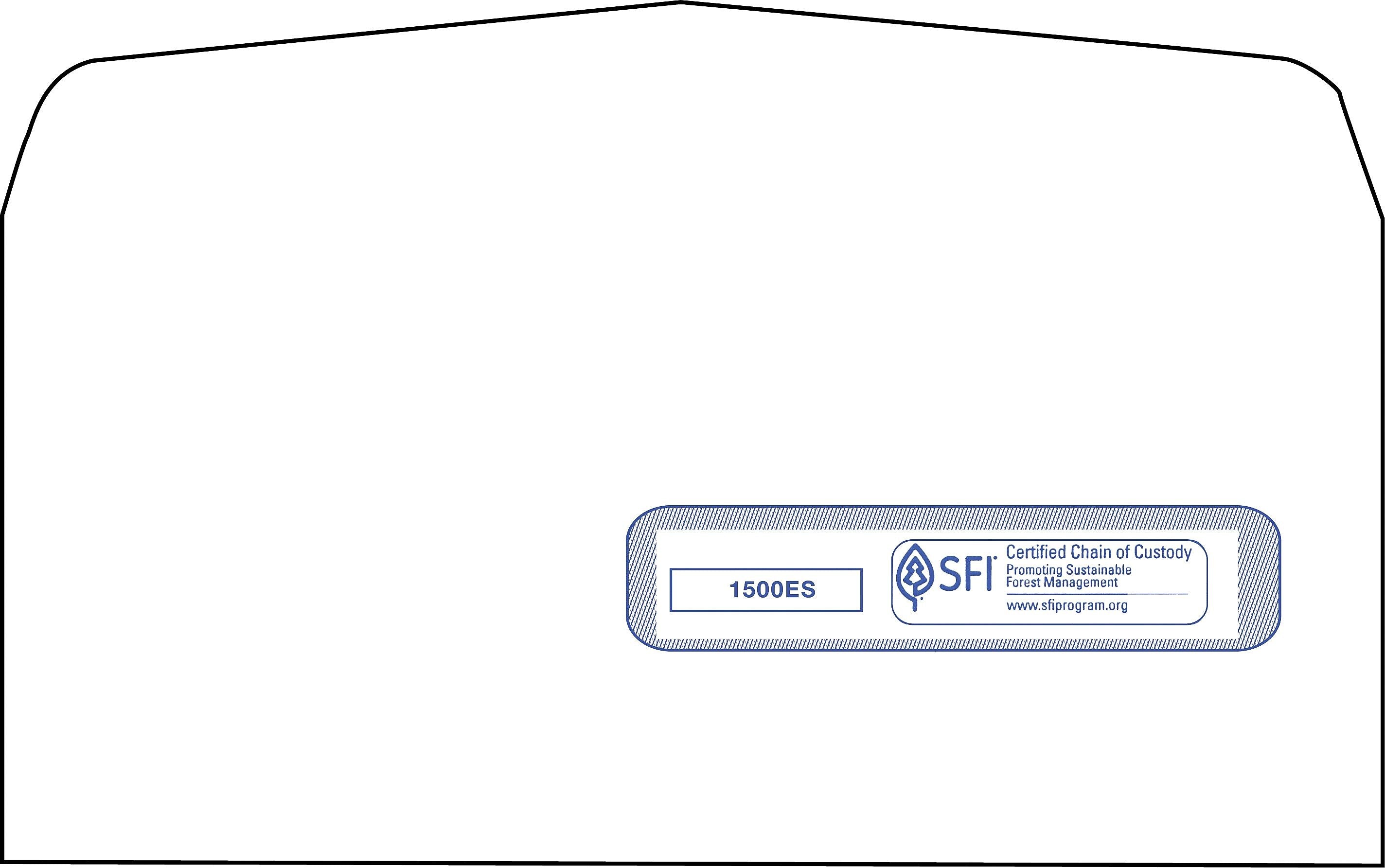 TFP Self Seal Security Tinted Window Envelope 4-1/2" x 9-1/2", White, 500/Box (1500ES)
