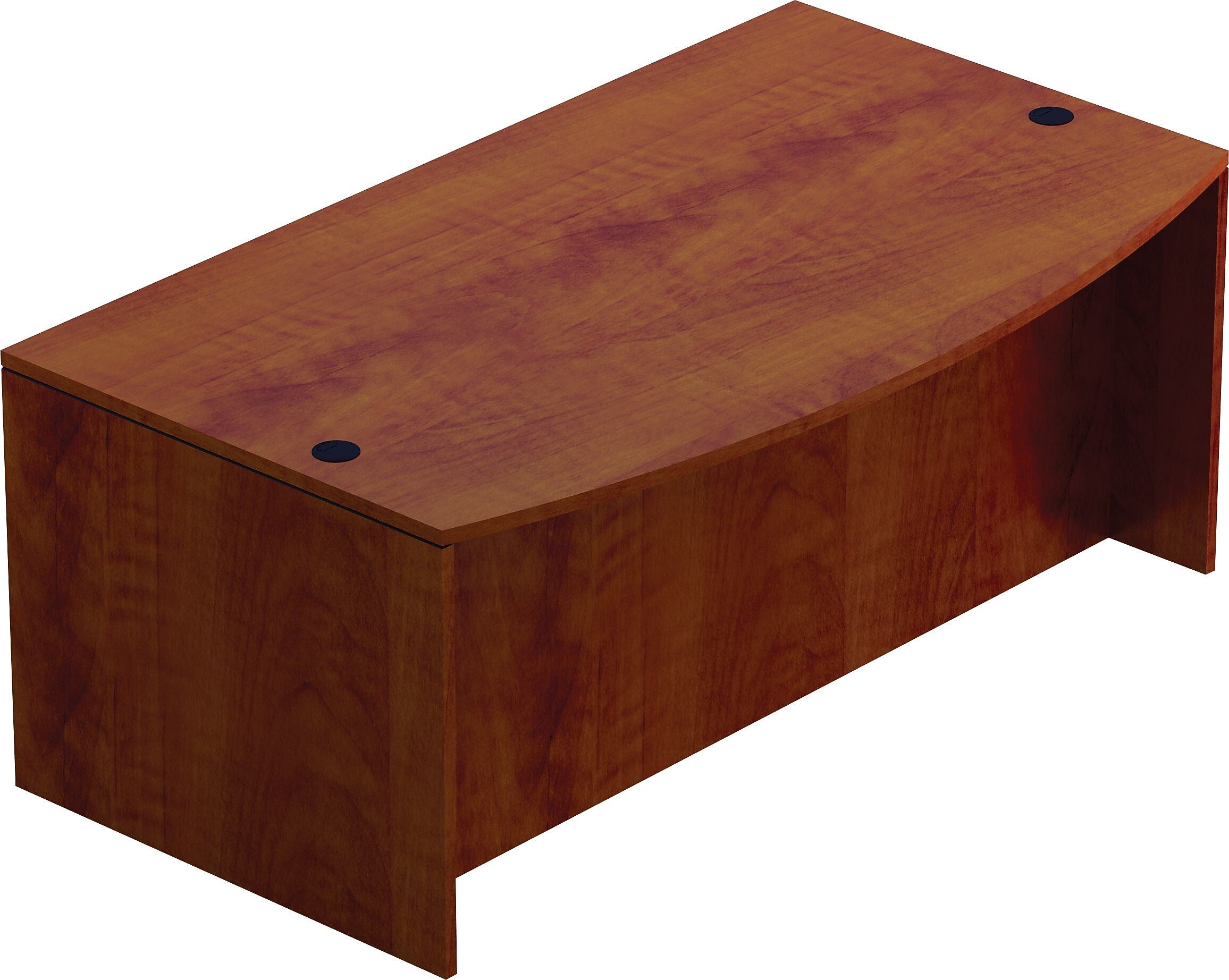 Offices To Go Superior Laminate Desking 42"W Bow-Front Desk Shell, American Dark Cherry (TDSL7141BDSADC)