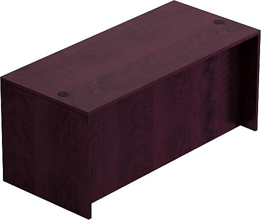 Offices To Go Superior Laminate Desking 71"W Rectangular Desk Shell, American Mahogany (TDSL7136DSAML)