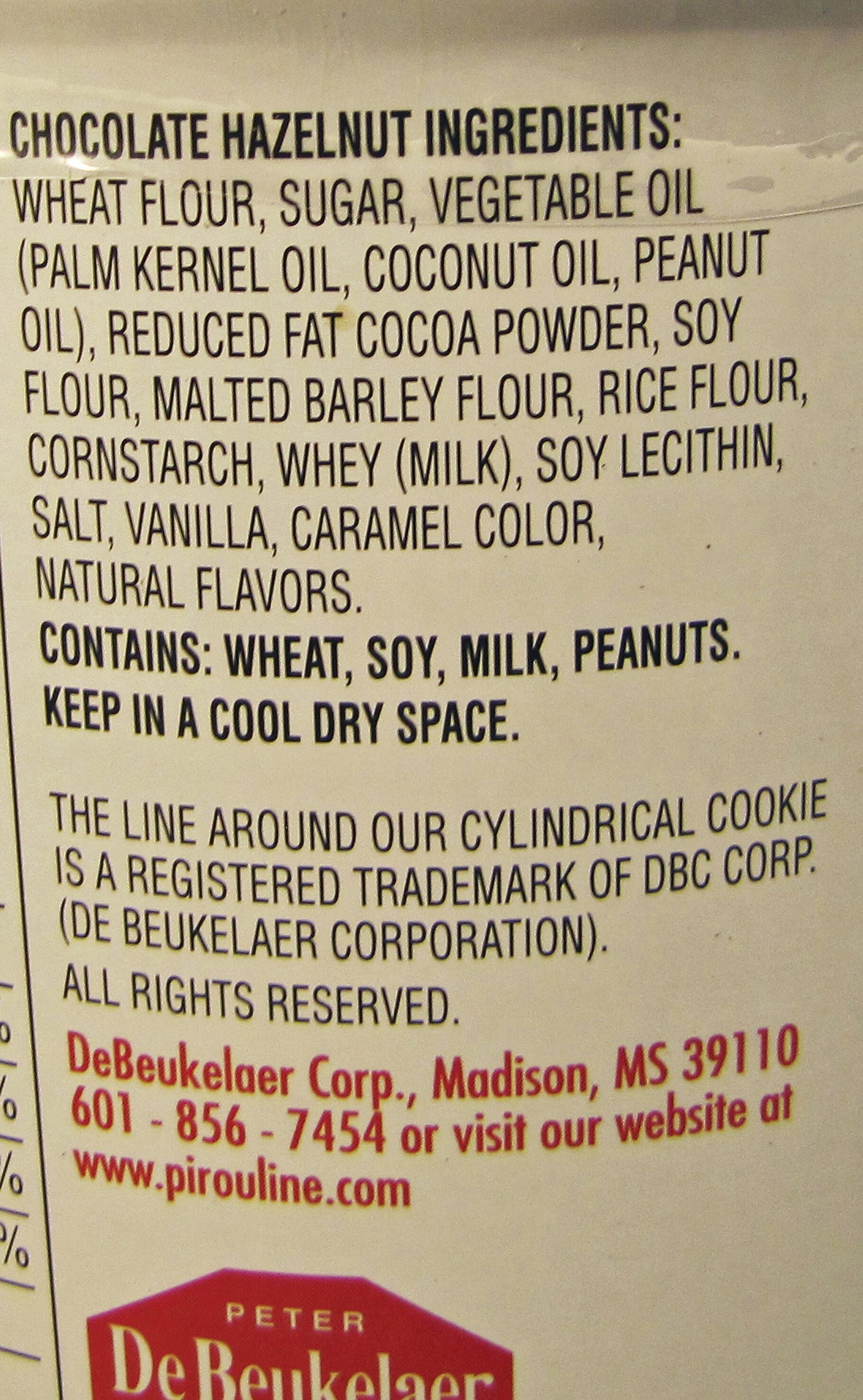 Pirouline Chocolate Hazelnut Wafers, 14 oz., (DEB5051)