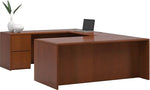 National Office Furniture Arrowood™ Veneer Left "U"-Shaped Workstation, Amber, 29 1/2"H x 71 3/4"W x 107 1/4"D