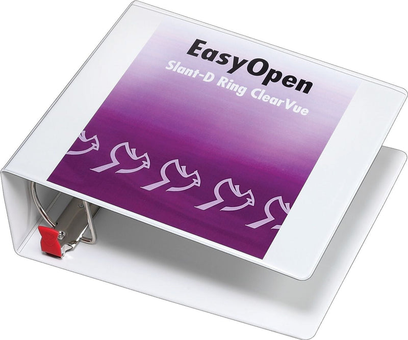 Cardinal Premier Heavy Duty 4" 3-Ring View Binders, D-Ring, White (10340CB)