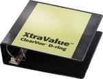 Cardinal XtraValue 3" 3-Ring View Binders, Slant Ring, Black (CRD17601)