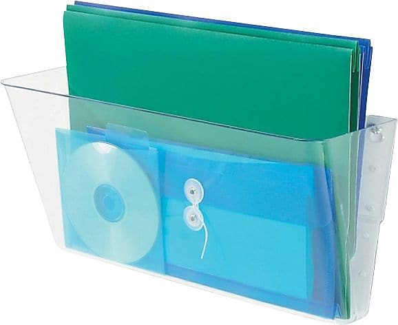 Single Unit Wall Pocket, 1 Compartment, Legal Size, Clear(DEF74301)